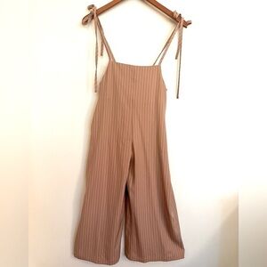 Main Strip Pinstriped Jumpsuit Romper Ankle Length Size Small